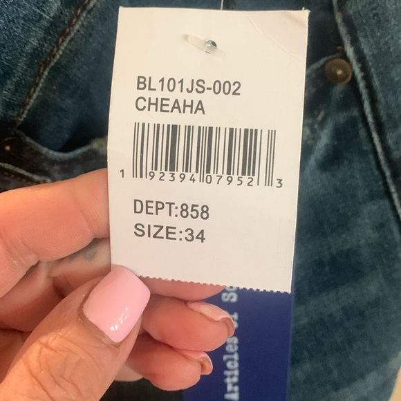 Article of society Women's wide bell Blue Jeans - Picture 6 of 7